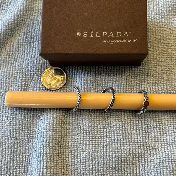 Silpada Sterling Silver Toe Rings -  Set of 3 - Picture 2 of 5